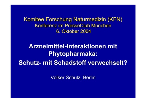 Prof  Schulz Folien Okt  2004