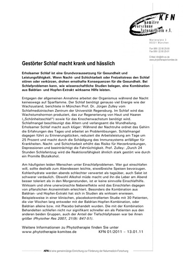 Gestörter Schlaf macht krank und hässlich