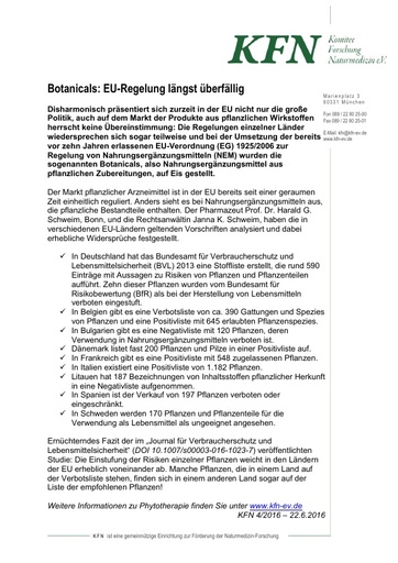 Botanicals: EU-Regelung längst überfällig
